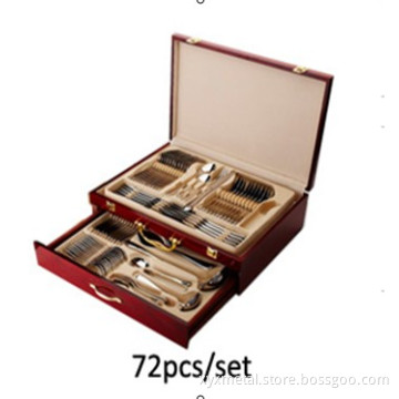 72PCS Stainless Steel Tableware/Cutlery Set High Class Flatware